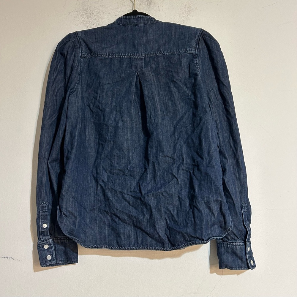 Frame Denim Dark Blue Denim Button-Down Shirt - Picture 3 of 9